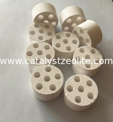 6 Lubang 33mm 18mm Alumina Catalyst Support Area Permukaan Tinggi